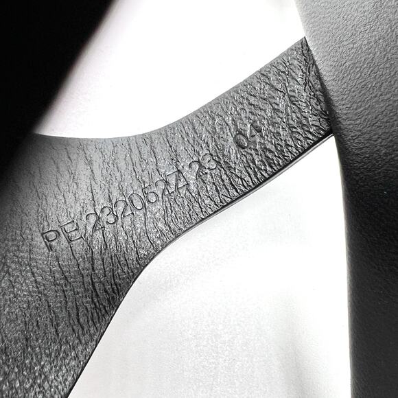 HERMES Hera Sandal Womens 39 8.5 Black Leather Cut Out H Toe Loop Flat Slide - Picture 12 of 16